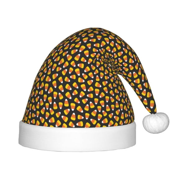 Rateoe Candy Corn Santa Hat Confortable Christmas Hat for Christmas Party Favors Fit for Kids