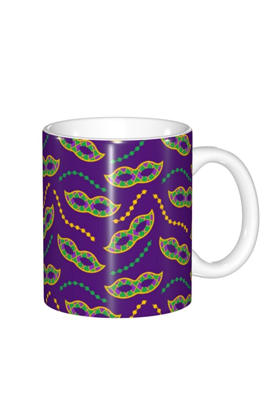 Carnival Masks and Beads Pattern Passport Holder Wallet Leather Mulit-purpose Travel Wallet Credit Cards Case ,Passport Cover for Women Men-6.5 in