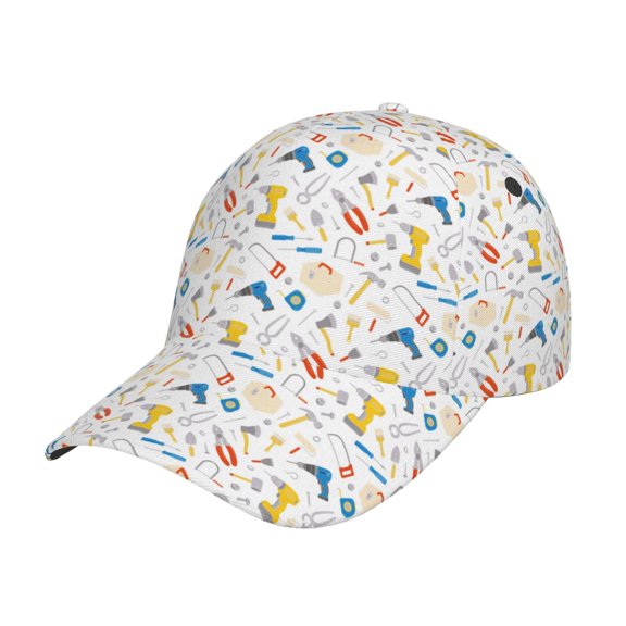 Rateoe Carpenter tools Pattern Men’s Baseball Cap – Adjustable Curved Brim Hat, Soft Cotton Sports Cap for Outdoor, Casual, and Everyday Wear, Comfortable & Breathable