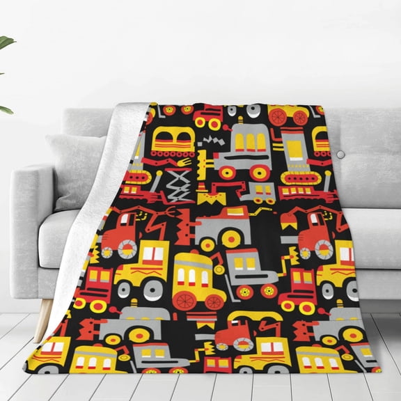 Rateoe Cars Print Fuzzy Fleece Throw Blanket Extra Large,Super Soft,Fluffy and Warm Blankets for Couch,Bed,All Season Use (60"x50")