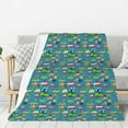 thumbnail image 1 of Rateoe Cars Transportation Pattern Flannel Throw Blanket, Ultra-soft Blanket for Bed, Couch, Car, Hypoallergenic Anti-pilling blanket-60"x50"(Vertical), 1 of 6