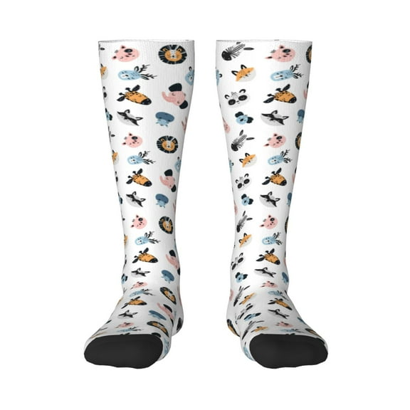 Rateoe Cartoon Animals Pattern Women’s Knee High Crew Socks,Trouser Socks Comfortable, Breathable, Moisture-Wicking and Soft