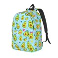 thumbnail image 1 of Rateoe Cartoon Avocado Pattern Durable Canvas Backpack for Men & Women – Stylish & Lightweight – Adjustable Straps, Multiple Pockets – Fits 15-17 Inch LaptopsSmall, 1 of 5