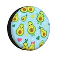 thumbnail image 1 of Rateoe Cartoon Avocado Pattern Tire Cover Wheel Protectors Weatherproof Wheel Covers Universal Fit for Trailer Rv SUV Truck Camper Travel Trailers Accessories-14 inch, 1 of 6