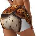 thumbnail image 1 of Rateoe Cartoon Cheetah With Attitude Printed Power Workout Shorts for Women Tummy Control Squat Proof Ribbed Thick Seamless Scrunch Active Short-Large, 1 of 8