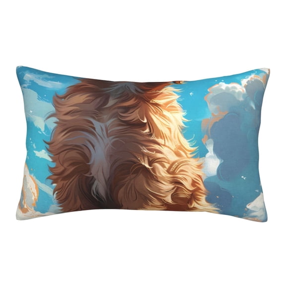 Rateoe Cartoon Cloud Puppy Pattern Pillow Covers with Invisible Zipper(Pillows are not Included) Standard Pillowcases-14"x20"