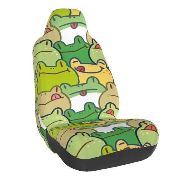 Rateoe Cartoon Frog Print Car Seat Cover,Elastic Car Seat Protector,Washable Durable Automotive Seat Cover Car Interior Accessories