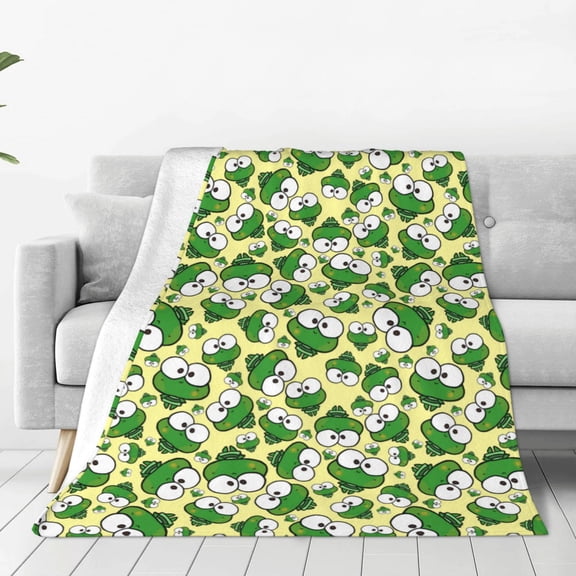 Rateoe Cartoon Frogs Print Fuzzy Fleece Throw Blanket Extra Large,Super Soft,Fluffy and Warm Blankets for Couch,Bed,All Season Use (50"x40")