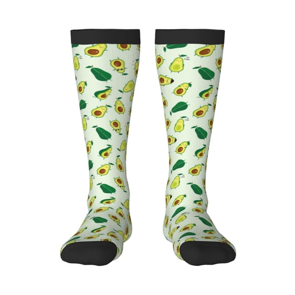 Rateoe Cartoon Fruit Pattern Women’s Knee High Crew Socks,Trouser Socks Comfortable, Breathable, Moisture-Wicking and Soft