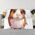 thumbnail image 1 of Rateoe Cartoon Guinea Pig Pattern Flannel Throw Blanket, Ultra-soft Blanket for Bed, Couch, Car, Hypoallergenic Anti-pilling blanket-60"x50"(Horizontal), 1 of 6