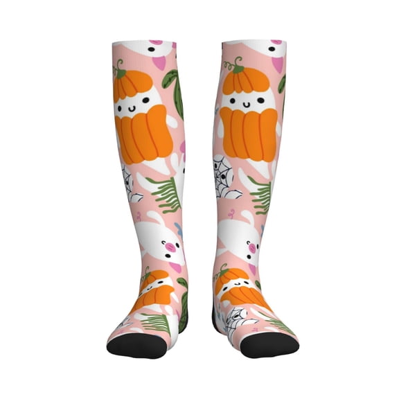 Rateoe Cartoon Halloween Compression Socks for Women and Men 20-30mmHg-Circulation Support Socks Knee High Nurse Pregnant Running Medical and Travel Athletic