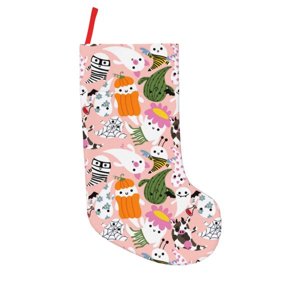 Rateoe Cartoon Halloween Print Christmas Stockings,18 Inch Large Christmas Stockings Decoration Ornaments for Holiday Home Fireplace Indoors