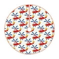 thumbnail image 1 of Rateoe Cartoon Helicopter Pattern Christmas Tree Skirt with Ties , Christmas Tree Decorations, Farmhouse Christmas Decor Xmas Holiday Decorations-30", 1 of 6
