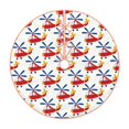thumbnail image 1 of Rateoe Cartoon Helicopter Pattern Christmas Tree Skirt with Ties , Christmas Tree Decorations, Farmhouse Christmas Decor Xmas Holiday Decorations-48", 1 of 6
