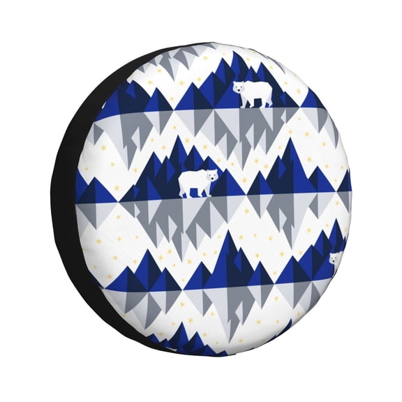 Rateoe Cartoon Iceberg Polar Bear Pattern Tire Cover Wheel Protectors Weatherproof Wheel Covers Universal Fit for Trailer Rv SUV Truck Camper Travel Trailers Accessories-16 inch