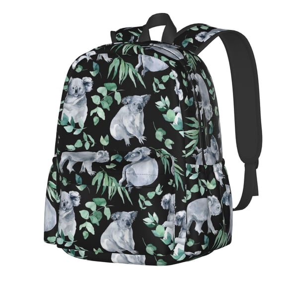 Rateoe Cartoon Koala Bear Pattern Student Backpack,Backpack for School,Lightweight Bag,Travel Backpack,Outdoor Backpack,Large Capacity Backpack