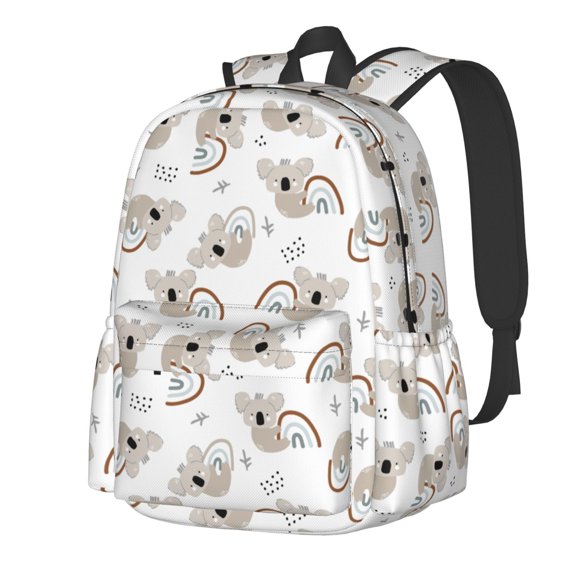 Rateoe Cartoon Koala Pattern Student Backpack,Backpack for School,Lightweight Bag,Travel Backpack,Outdoor Backpack,Large Capacity Backpack