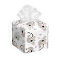 thumbnail image 1 of Rateoe Cartoon Koala Pattern Tissue Box Cover, Modern Square Decorative Leather Facial Paper Case Organizer Holder Dispenser 5X5X5'', 1 of 8