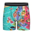 thumbnail image 1 of Rateoe Cartoon Map Of Europe Print Men’s Underwear Boxer Briefs Soft Comfortable Underwear Boxer Briefs, Long Leg Briefs,Anti-chafing Boxer Briefs, 1 of 7