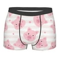 thumbnail image 1 of Rateoe Cartoon Pig Mens Boxer Briefs Poly Spandex Performance Boxer Briefs Underwear Hem Boxer Briefs - Large, 1 of 8