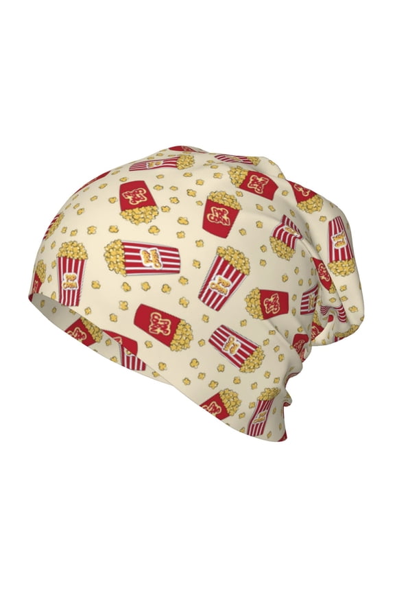 Cartoon Popcorn Kids Beanie Warm Knit Beanie Hats Boys Girls Winter Hat Soft Slouchy Hats for Kids