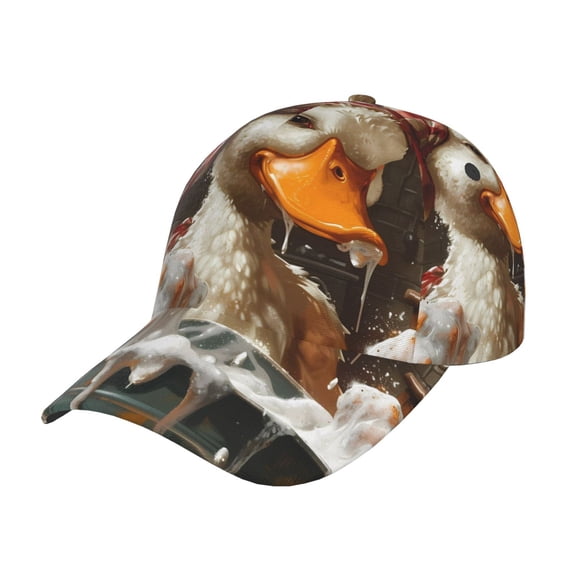 Rateoe Cartoon Scottish Duck Pattern Mens Baseball Cap Adjustable Curved Brim Hat, Soft Cotton Sports Cap for Outdoor, Casual, and Everyday Wear, Comfortable & Breathable