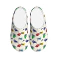 thumbnail image 1 of Rateoe Cartoon Sea Turtle Print Women's Men's Cotton Knit Slippers Lightweight Memory Foam Indoor House Shoes with Anti-Skid Sole-39/40, 1 of 7