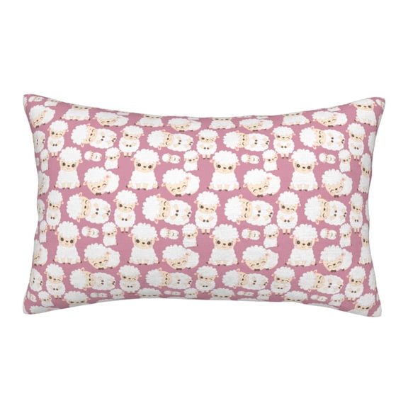 Rateoe Cartoon Sheep Pattern Pillow Covers with Invisible Zipper(Pillows are not Included) Standard Pillowcases-16"x24"