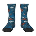 thumbnail image 1 of Rateoe Cartoon Space1 Pattern Children's Socks, Socks Gifts ,kids Crew Soft Cotton Socks , Moisture-Wicking, Durable, Ideal for Daily Wear & Sports, 1 of 5