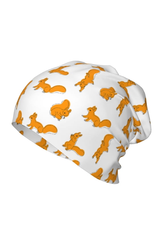 Cartoon Squirrel Kids Beanie Warm Knit Beanie Hats Boys Girls Winter Hat Soft Slouchy Hats for Kids
