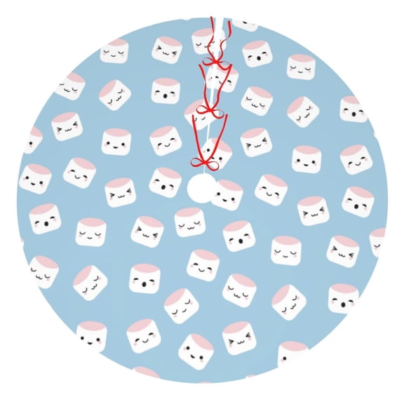 Rateoe Cartoon Sushi Print Christmas Tree Skirt 48" for Xmas Holiday New Year Party Circle Tree Mat Ornaments Decoration