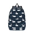 thumbnail image 1 of Rateoe Cartoon Swan Pattern Canvas College Laptop Backpack,Travel Daypack,Durable Rucksack Travel Notebook Bag School Backpack Book Bag for Men Women-Small, 1 of 7