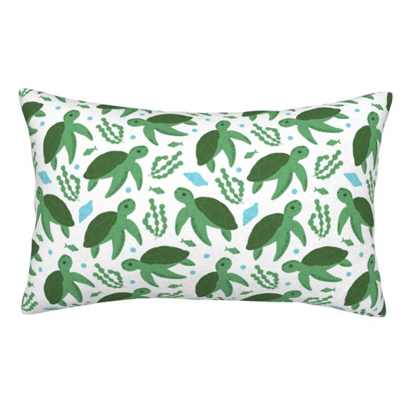 Rateoe Cartoon Turtle Pattern Pillow Covers with Invisible Zipper(Pillows are not Included) Standard Pillowcases-16"x24"