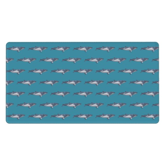 Rateoe Cartoon Whale Print Mouse Pad - Extended Large Gaming Mousepad,Non-Slip Stitched Edge,16x29.5 Inch