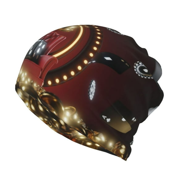 Rateoe Casino King And Playing Cards Cotton Slouchy Beanie Hat for Men/Women,Lightweight Oversize Large Thin Skull Cap Night Sleeping Cap