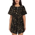 thumbnail image 1 of Rateoe Casino Pattern Women's Short-Sleeved Pajama Set - 2 Piece Soft and Lightweight Sleepwear Set-Large, 1 of 7