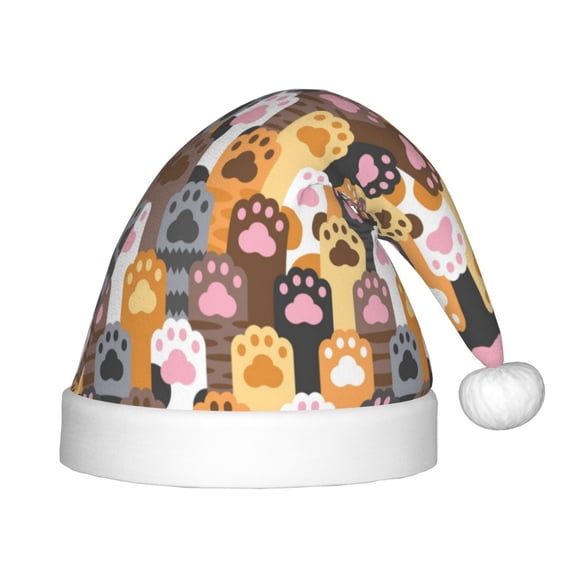 Rateoe Cat Paw (2) Santa Hat Confortable Christmas Hat for Christmas Party Favors Fit for Kids