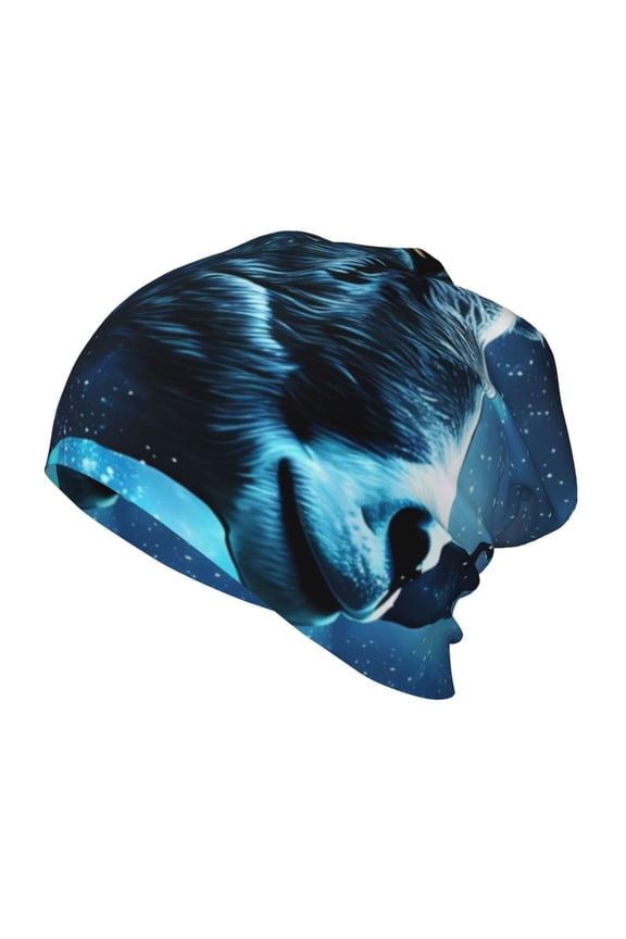 Celestial Ram Night Sky Kids Beanie Warm Knit Beanie Hats Boys Girls Winter Hat Soft Slouchy Hats for Kids