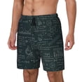 thumbnail image 1 of Rateoe Chemical Pattern Men’s Swim Shorts with Compression Liner – Double-Layered Quick-Dry Swimwear, Comfortable & Stretchy Beach Shorts-Large, 1 of 6
