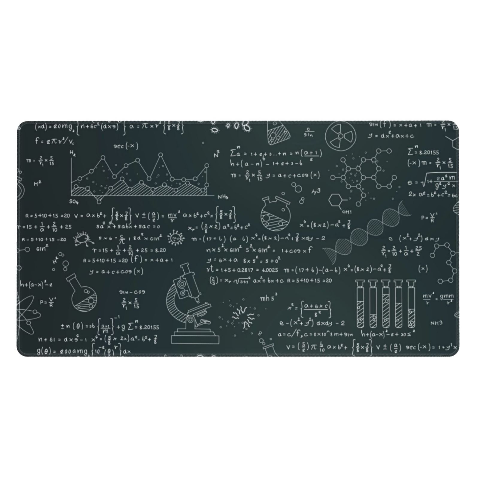 Rateoe Chemical Print Mouse Pad - Extended Large Gaming Mousepad,Non-Slip Stitched Edge,16x29.5 Inch
