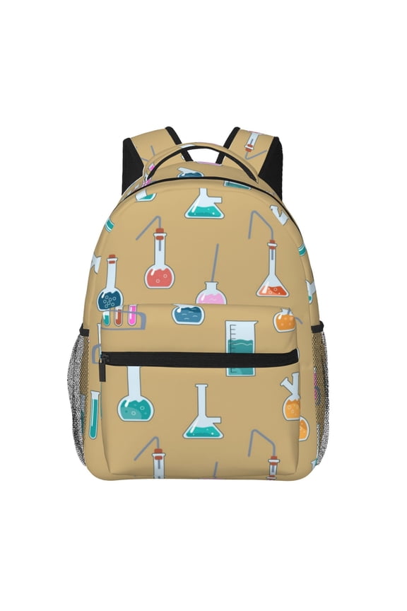 Chemistry Class Pattern Casual Backpack for School, Work, Travel Adjustable Straps, Multiple Compartments Ergonomic Design, Fits Laptops and Tablets