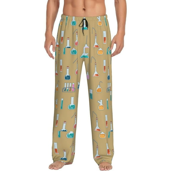Rateoe Chemistry Class Pattern Men’s Ultra-Soft Comfy Pajama Lounge Pants Sleepwear,Comfortable Lounge Wear,lightweight Pajamas, Casual Home Wear-X-Large