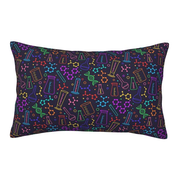 Rateoe Chemistry Science Pattern Pillow Covers with Invisible Zipper(Pillows are not Included) Standard Pillowcases-16"x24"
