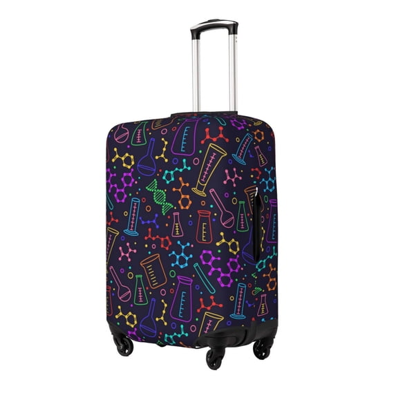 Rateoe Chemistry Science Printed Luggage Cover, Suitcase Protector Fits 18-32 Inch Luggage-Medium