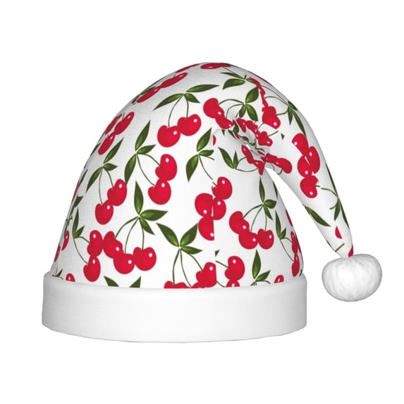 Rateoe Cherry_1 Santa Hat Confortable Christmas Hat for Christmas Party Favors Fit for Kids