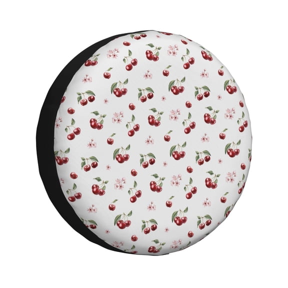Rateoe Cherry Berries Pattern Tire Cover Wheel Protectors Weatherproof Wheel Covers Universal Fit for Trailer Rv SUV Truck Camper Travel Trailers Accessories-17 inch