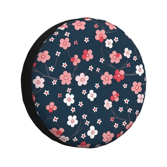 Rateoe Cherry Blossoms Pattern Tire Cover Wheel Protectors Weatherproof Wheel Covers Universal Fit for Trailer Rv SUV Truck Camper Travel Trailers Accessories-14 inch