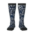 thumbnail image 1 of Rateoe Cherry Blossoms on Navy Background Pattern Women’s Knee High Crew Socks,Trouser Socks Comfortable, Breathable, Moisture-Wicking and Soft, 1 of 6
