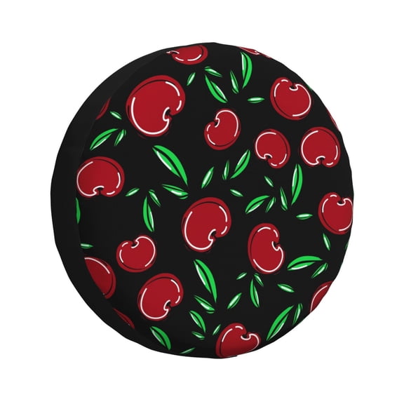 Rateoe Cherry Pattern Tire Cover Wheel Protectors Weatherproof Wheel Covers Universal Fit for Trailer Rv SUV Truck Camper Travel Trailers Accessories-15 inch
