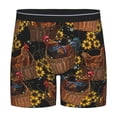 thumbnail image 1 of Rateoe Chicken Rooster Print Men’s Underwear Boxer Briefs Soft Comfortable Underwear Boxer Briefs, Long Leg Briefs,Anti-chafing Boxer Briefs, 1 of 7